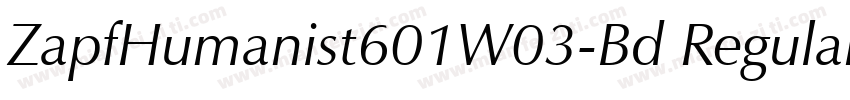 ZapfHumanist601W03-Bd Regular字体转换